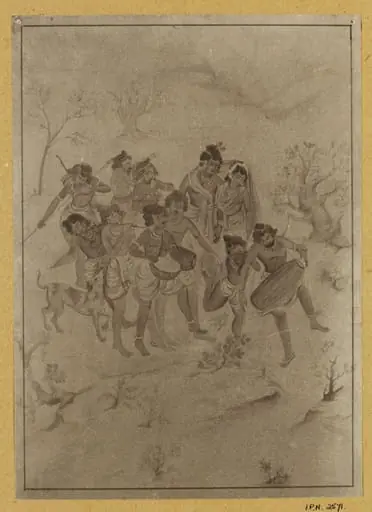 A marriage party, by Nandalal Bose