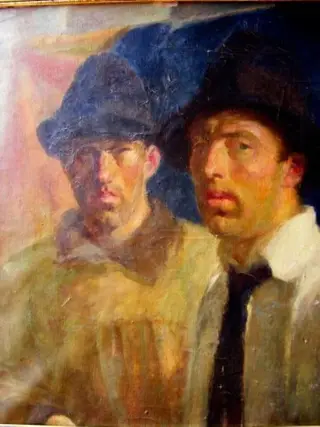 Nagy Imre și Varga N. Lajos, by Nándor Lajos Varga, 1921
