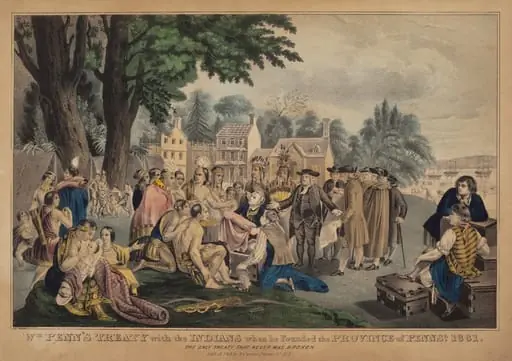 Wm. Penn's Treaty with the Indians When He Founded the Province of Pennsa. 1661: The Only Treaty That Never Was Broken, by Napoleon Sarony