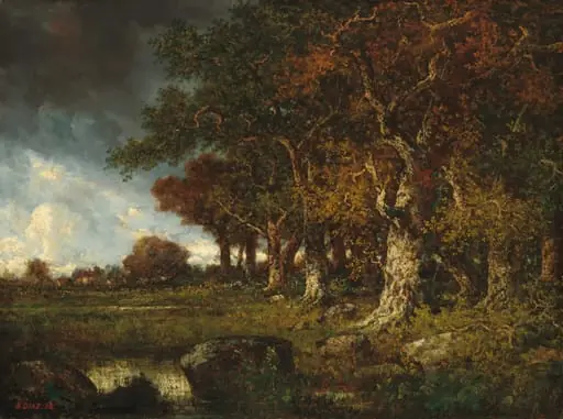 The Edge of the Forest at Les Monts-Girard, Fontainebleau, by Narcisse Diaz de la Peña
