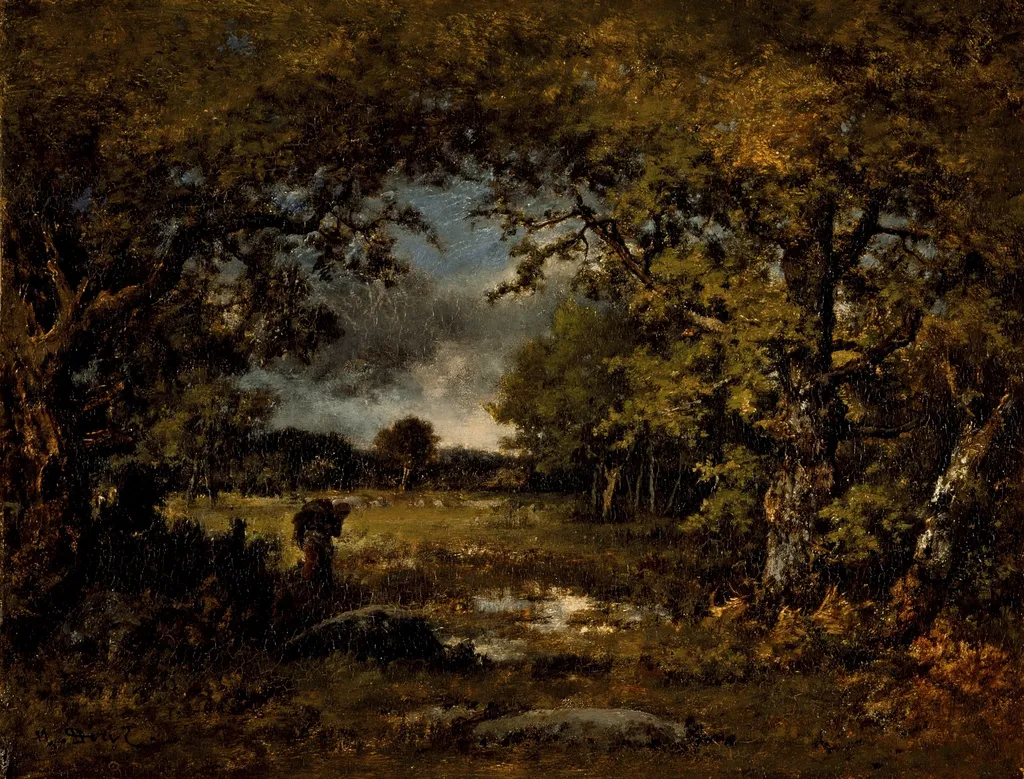 Landscape, by Narcisse Virgilio Díaz, oil, 1850