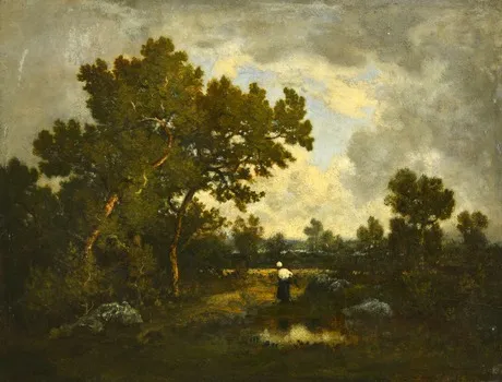 Landscape, by Narcisse Virgilio Díaz, oil, 1850