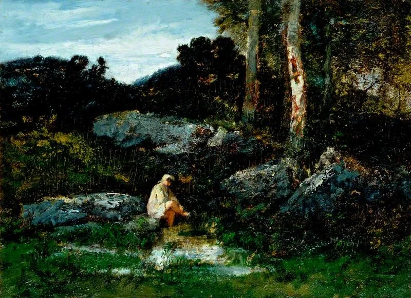 The Bather, by Narcisse Virgilio Díaz, oil, 1851