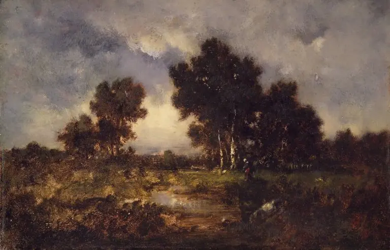 Trees and Pool, by Narcisse Virgilio Díaz