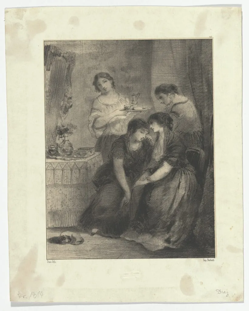 Untitled, by Narcisse Virgilio Díaz, ink, 1844