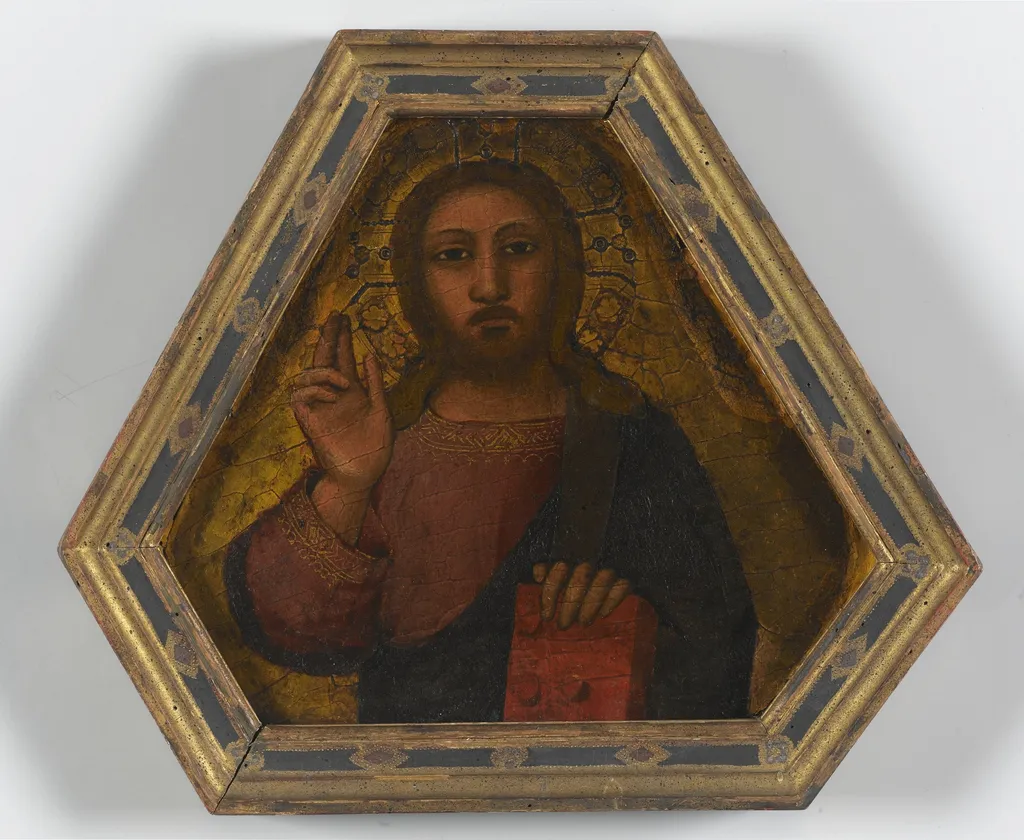 Christ Blessing, by Nardo di Cione, unspecified, 1350