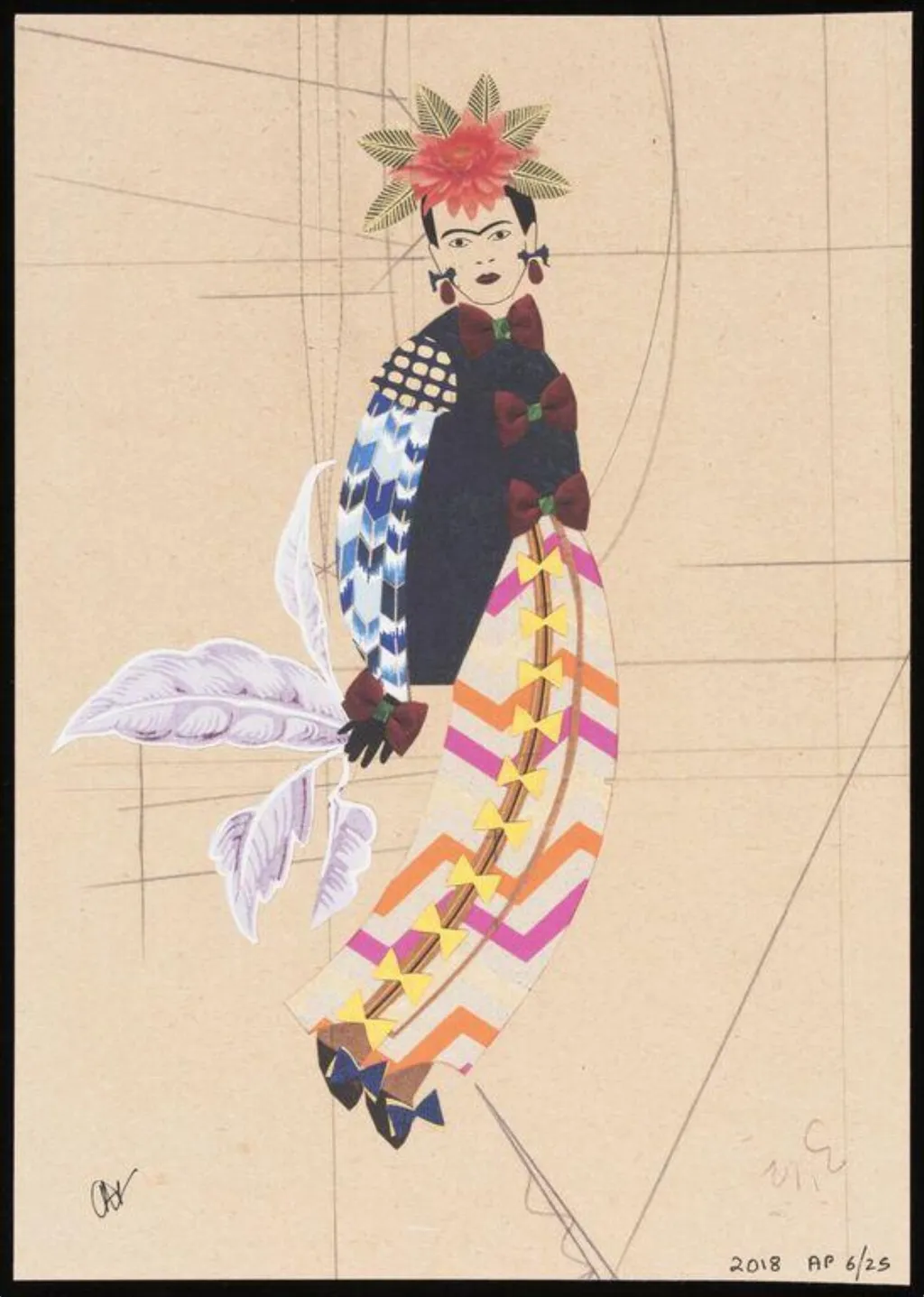 Floral Leaf Print, by Narielwalla, 2018