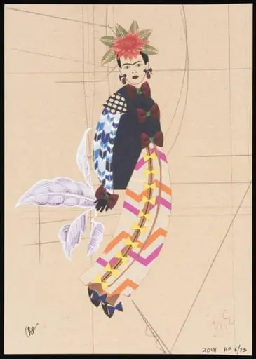 Floral Leaf Print, by Narielwalla