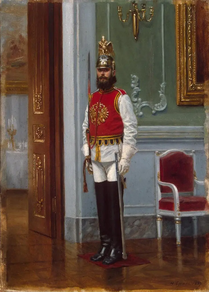 Sentry of the Life-Guards Horse Regiment in the Winter Palace, by Narkiz Bunin