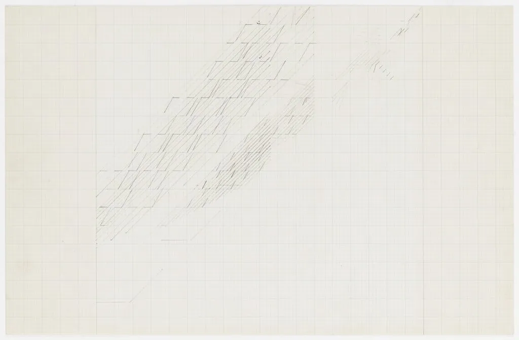 Untitled, by Nasreen Mohamedi, graphite, 1977