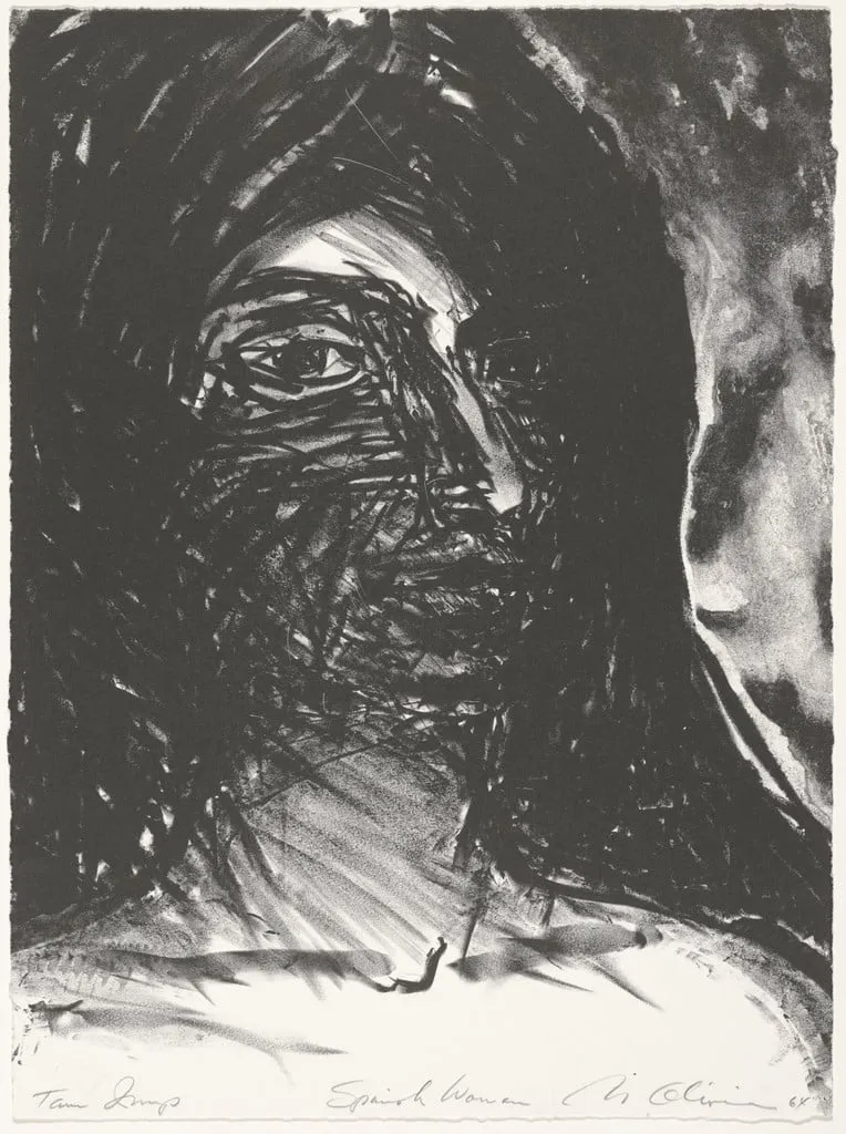 Untitled, by Nathan Oliveira, ink, 1964