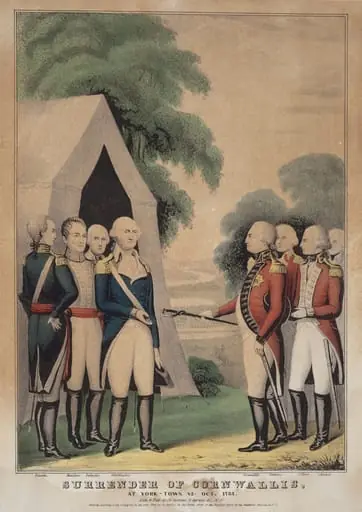 Surrender of Cornwallis: At York-Town Va. Oct. 1781, by Nathaniel Currier