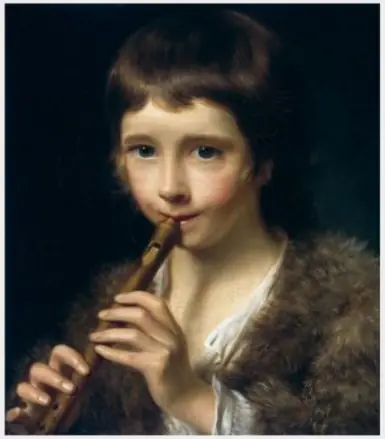 A Piping Boy: John Camillus Hone (1759-1836), the Artist's Son, by Nathaniel Hone the Elder