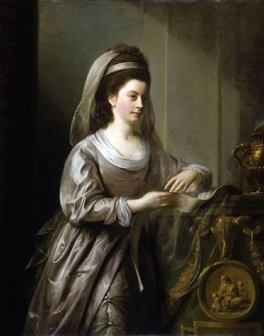 The Hon. Mrs Nathaniel Curzon, by Nathaniel Hone the Elder, oil