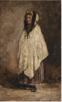 A Girl in a White Shawl, by Nathaniel Hone the Younger
