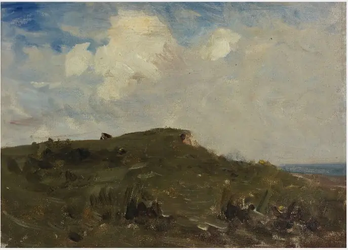 A Grass-crowned Bluff by the Sea, by Nathaniel Hone the Younger