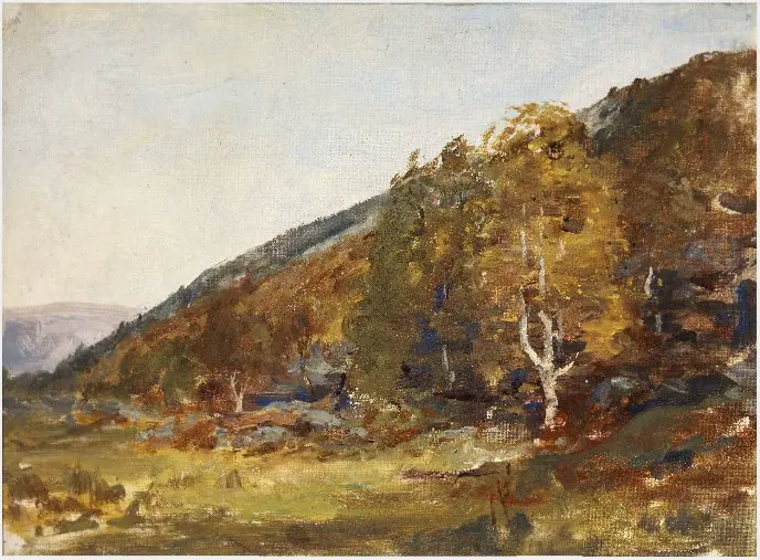 A Hillside and a Distant Mountain, by Nathaniel Hone the Younger