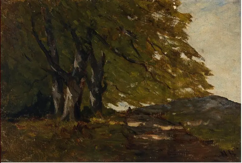 A Landscape with Trees and a Hill, by Nathaniel Hone the Younger
