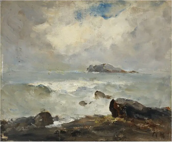 A Rocky Coast, by Nathaniel Hone the Younger