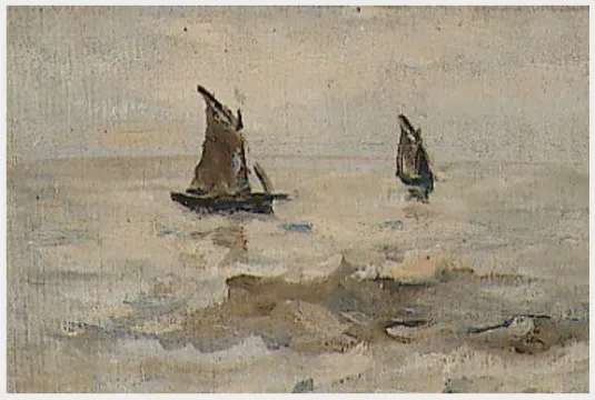 A Summer Sea with Boats, by Nathaniel Hone the Younger, unspecified, 1881