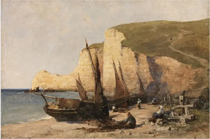 A View of the Cliffs, Etretat, by Nathaniel Hone the Younger