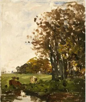 A Watering Place under Trees, by Nathaniel Hone the Younger