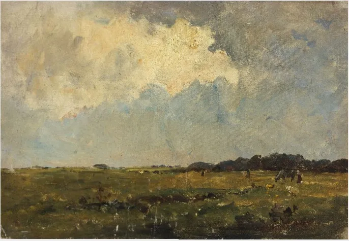 Fields and a High Sky, by Nathaniel Hone the Younger, oil, 1881