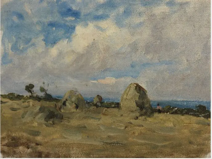 Haystacks, a Summer Day, by Nathaniel Hone the Younger