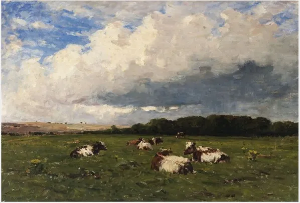 Pastures at Malahide, by Nathaniel Hone the Younger, oil, 1898