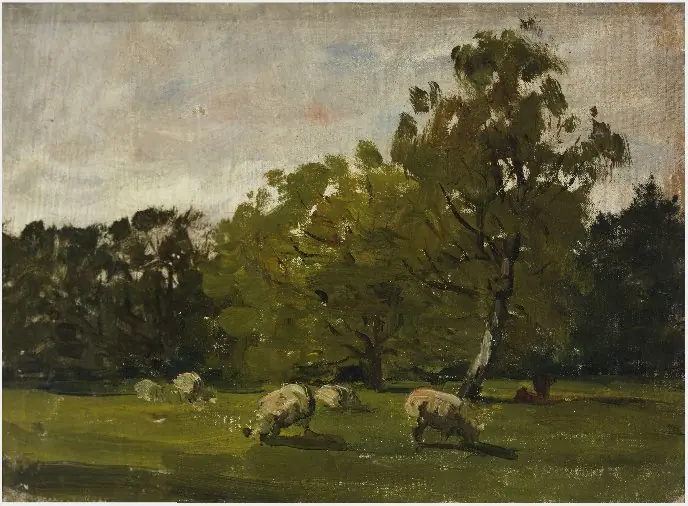 Pigs at Pasture, by Nathaniel Hone the Younger