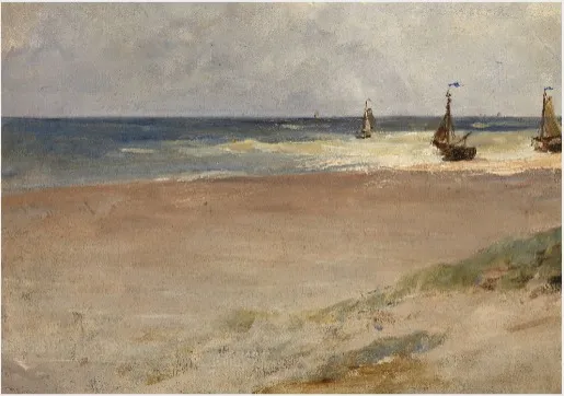 Seashore with Fishing Boats, by Nathaniel Hone the Younger, unspecified, 1881