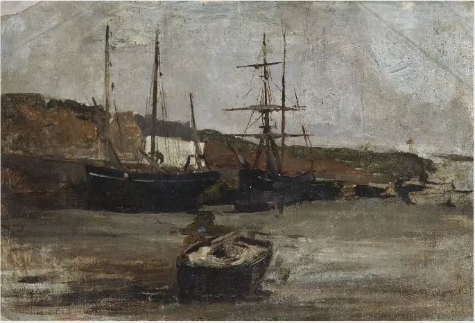 Ships at a Quayside, by Nathaniel Hone the Younger