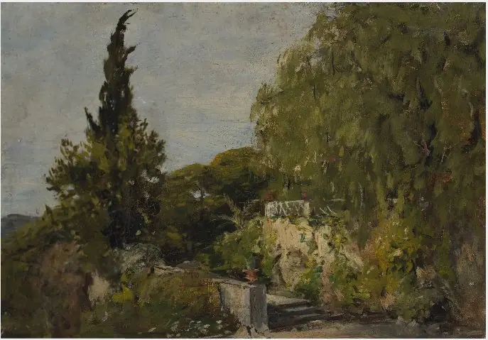 The Terrace of Villa Monticello, Nice, by Nathaniel Hone the Younger