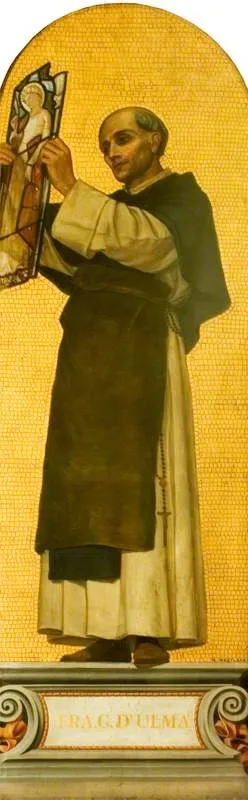 Fra Giacomo da Ulma (design for a mosaic in the Victoria and Albert Museum), by Nathaniel Westlake, oil, 1868