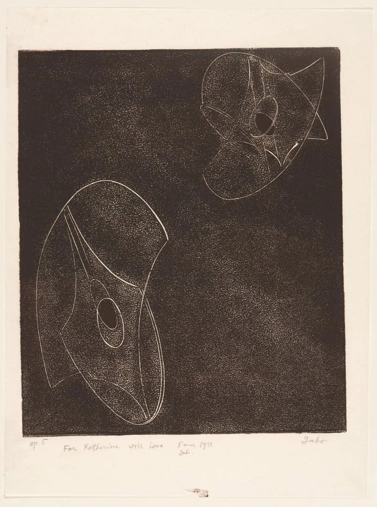 Untitled, by Naum Gabo, ink, 1951