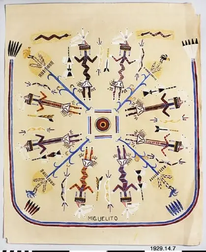 painting, graphics,, by navajo Miguelito