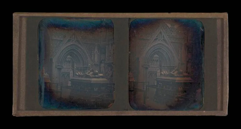 Gothic or Medieval Funerary Statuary, by Negretti and Zambra, photographic, 1854