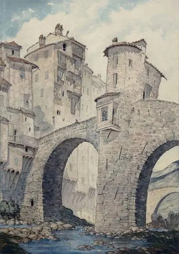 Bridge at Sospel, by Nelson McCleary