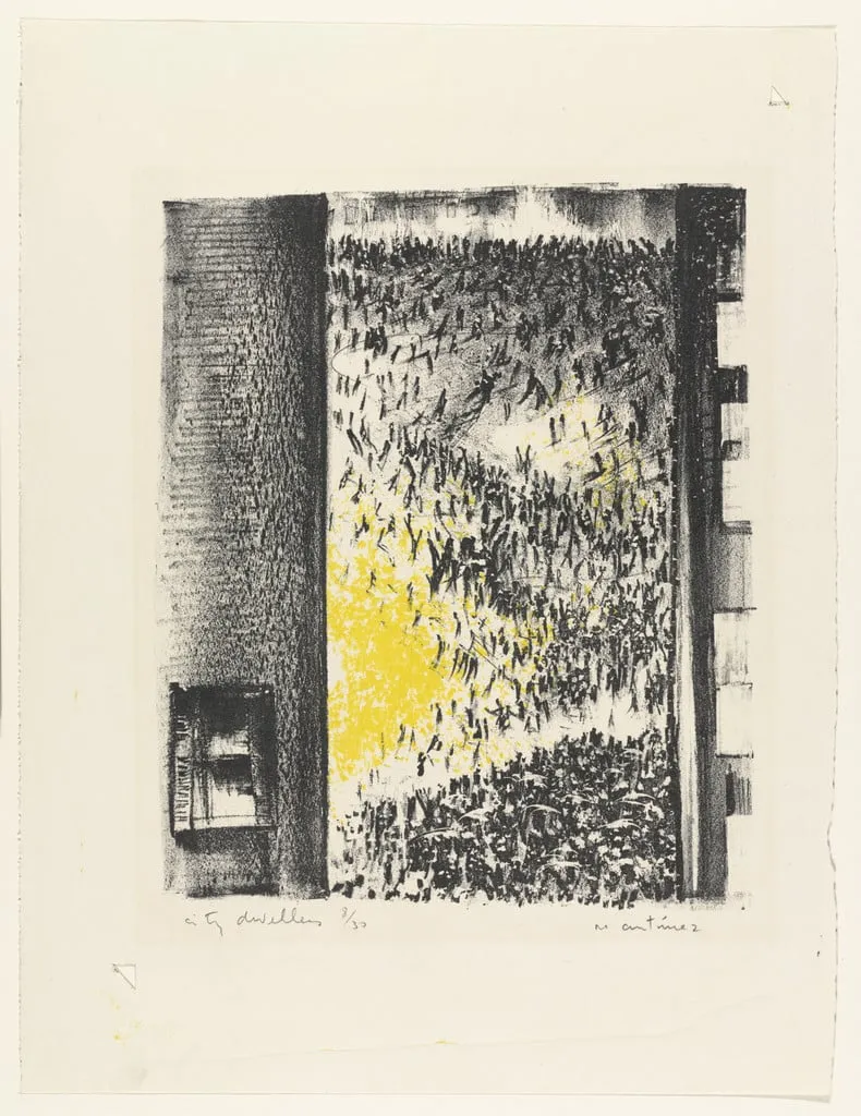 Untitled, by Nemesio Antúnez, ink, 1950