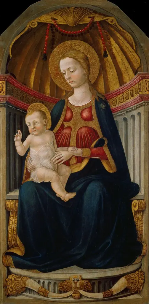 Virgin and Child on the Throne, by Neri di Bicci