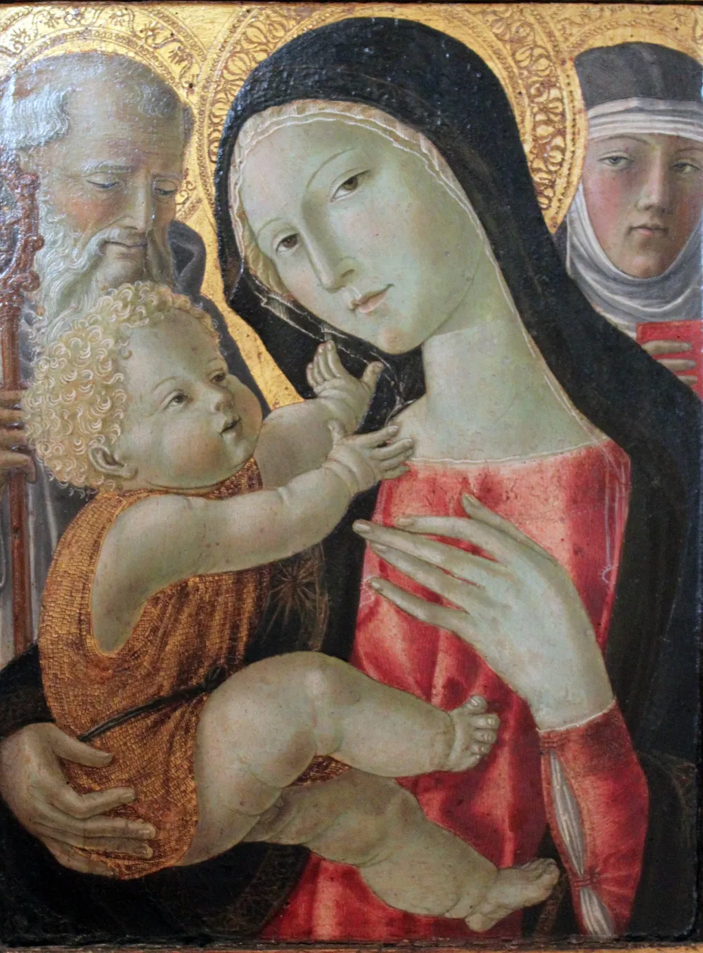 The Virgin and Child, St. Benedict and Saint Catherine of Siena, by Neroccio de' Landi, unspecified, 1498