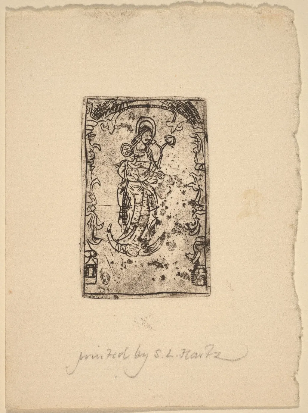 Madonna and Child, by Netherlandish 15th Century, ink, 1401