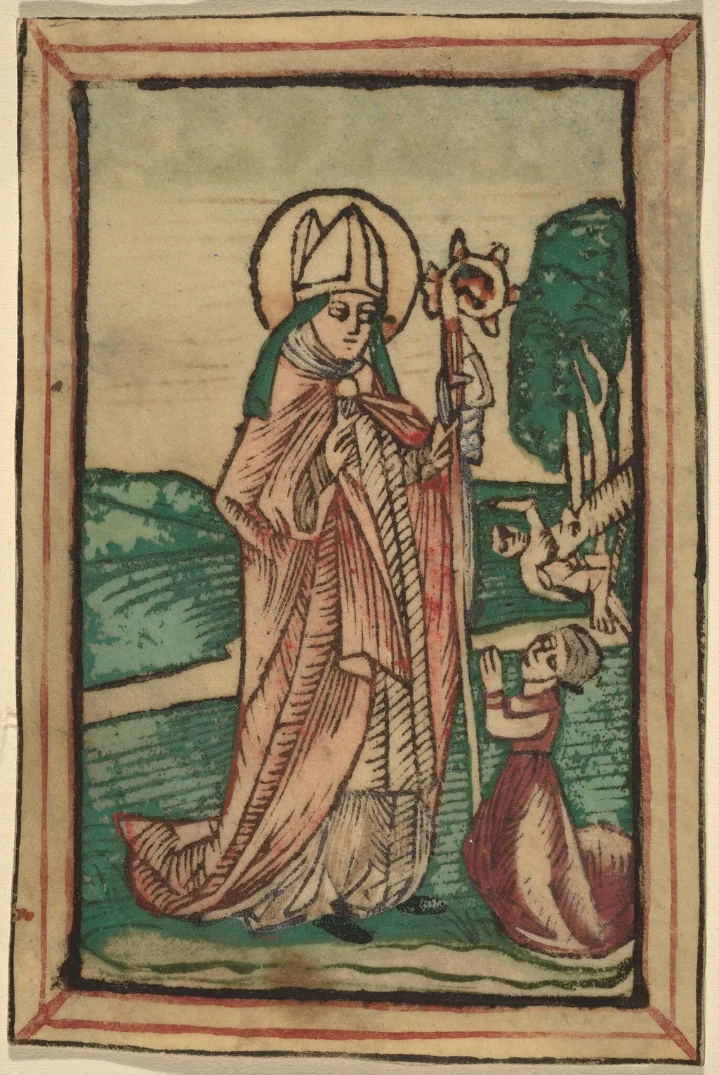 Saint Poppo, by Netherlandish 15th Century, ink, 1475