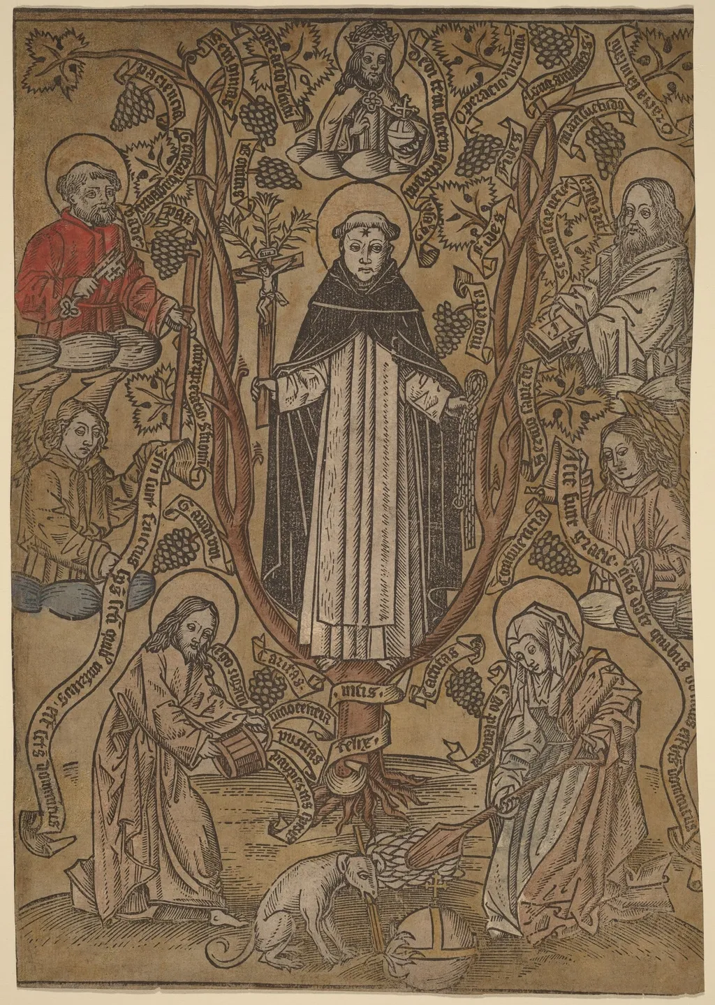 The Genealogical Tree of the Dominicans, by Netherlandish 15th Century, ink, 1485