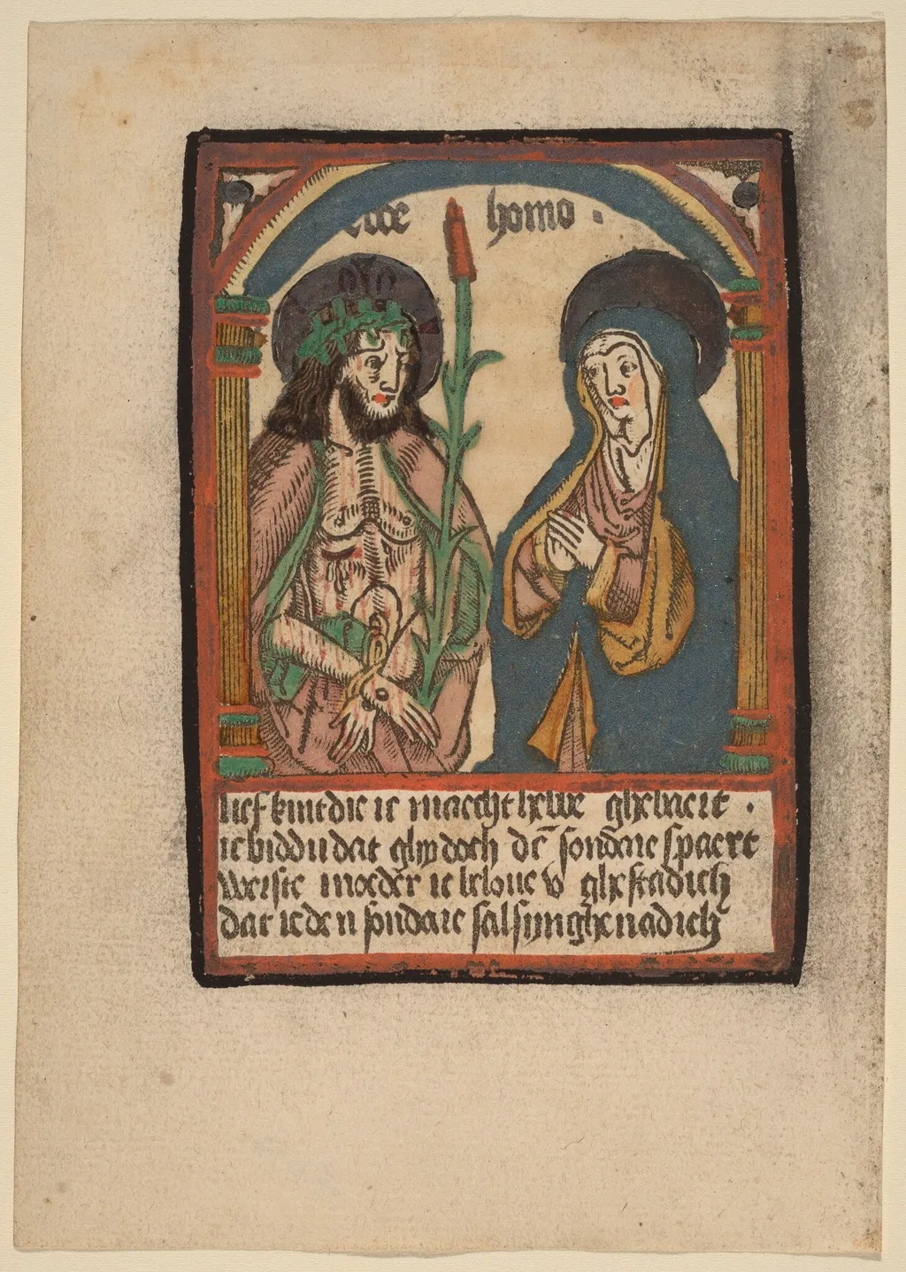 The Man of Sorrows and His Mother, by Netherlandish 15th Century, ink