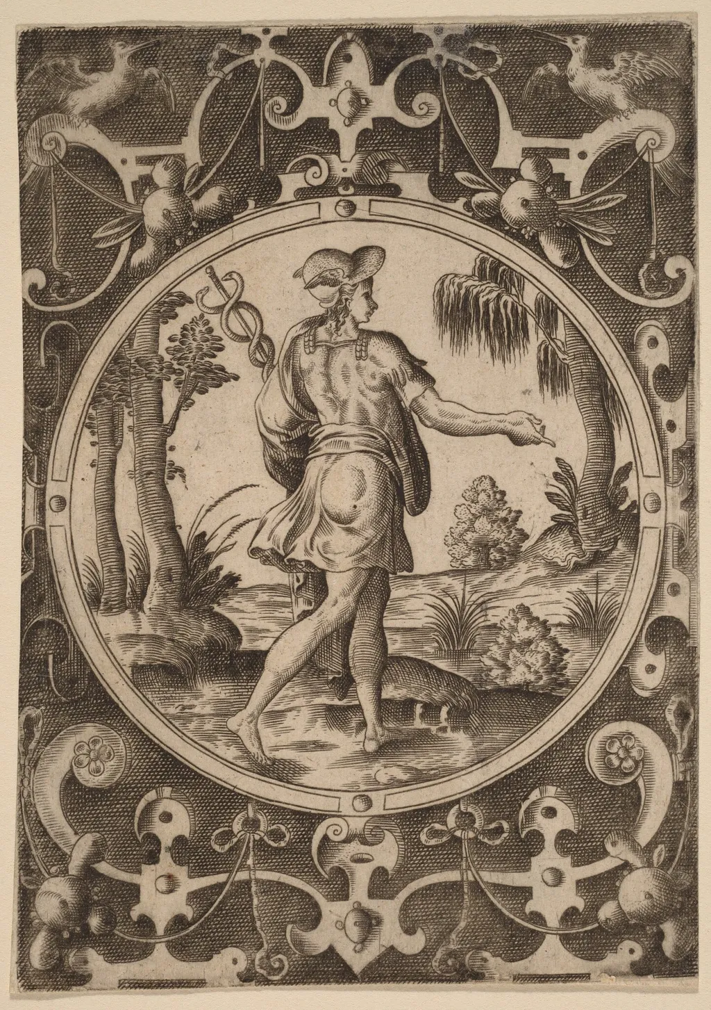 Hermes, by Netherlandish 16th Century, ink, 1564