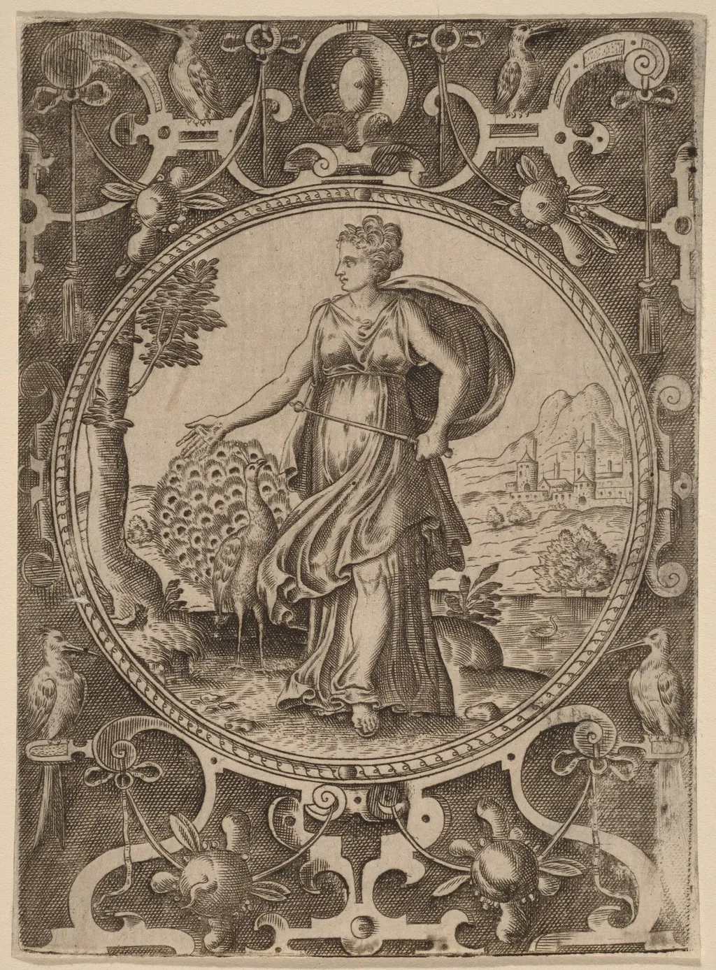 Juno, by Netherlandish 16th Century, ink, 1564