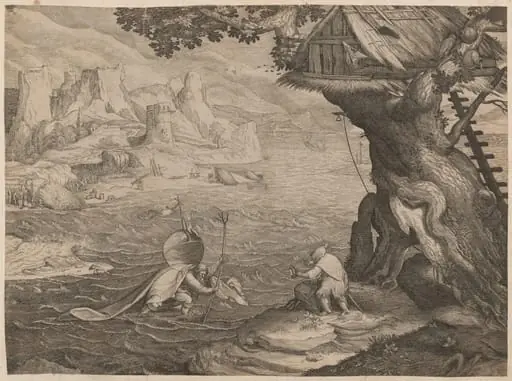 Saint Christopher with the Christ Child, by Netherlandish 16th Century