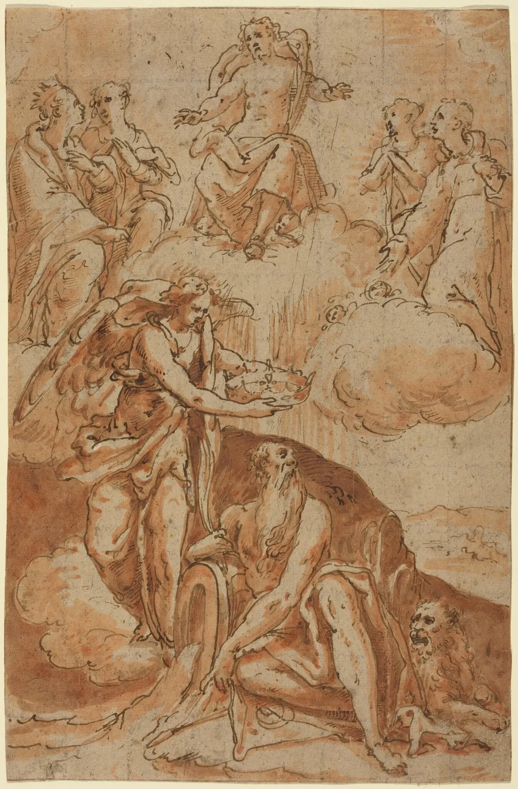 Saint Jerome (?), by Netherlandish 16th Century, ink, 1501