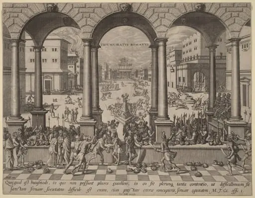 The Massacre under the Roman Triumvirate, by Netherlandish 16th Century